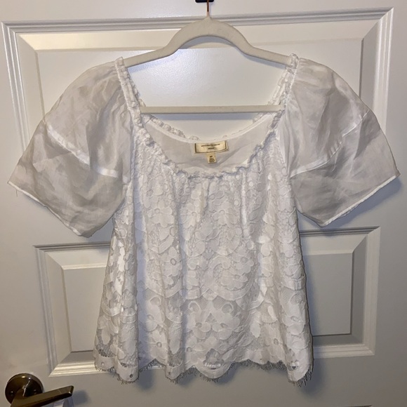 Elegant White Lace Women's Top - Picture 4 of 7